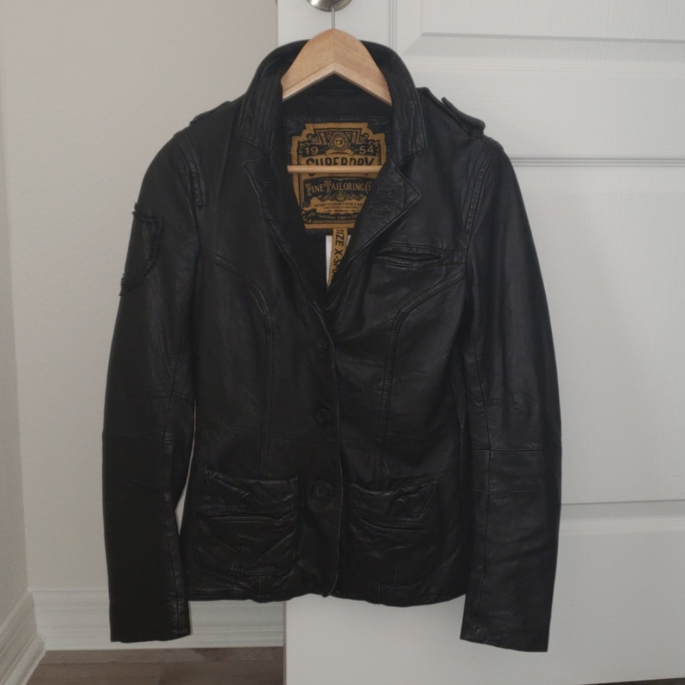 Soft leather Superdry jacket